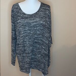 Lane Bryant knit blouse with draped sleeve